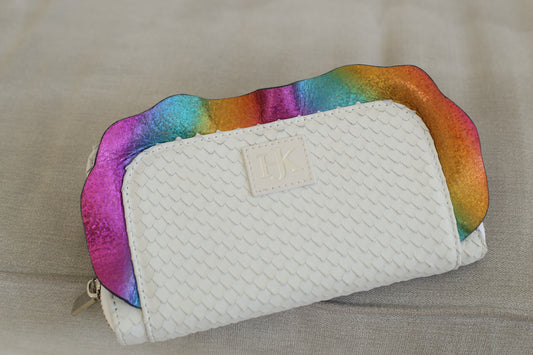 Jeanette wave UNICORN white-coloured wallet